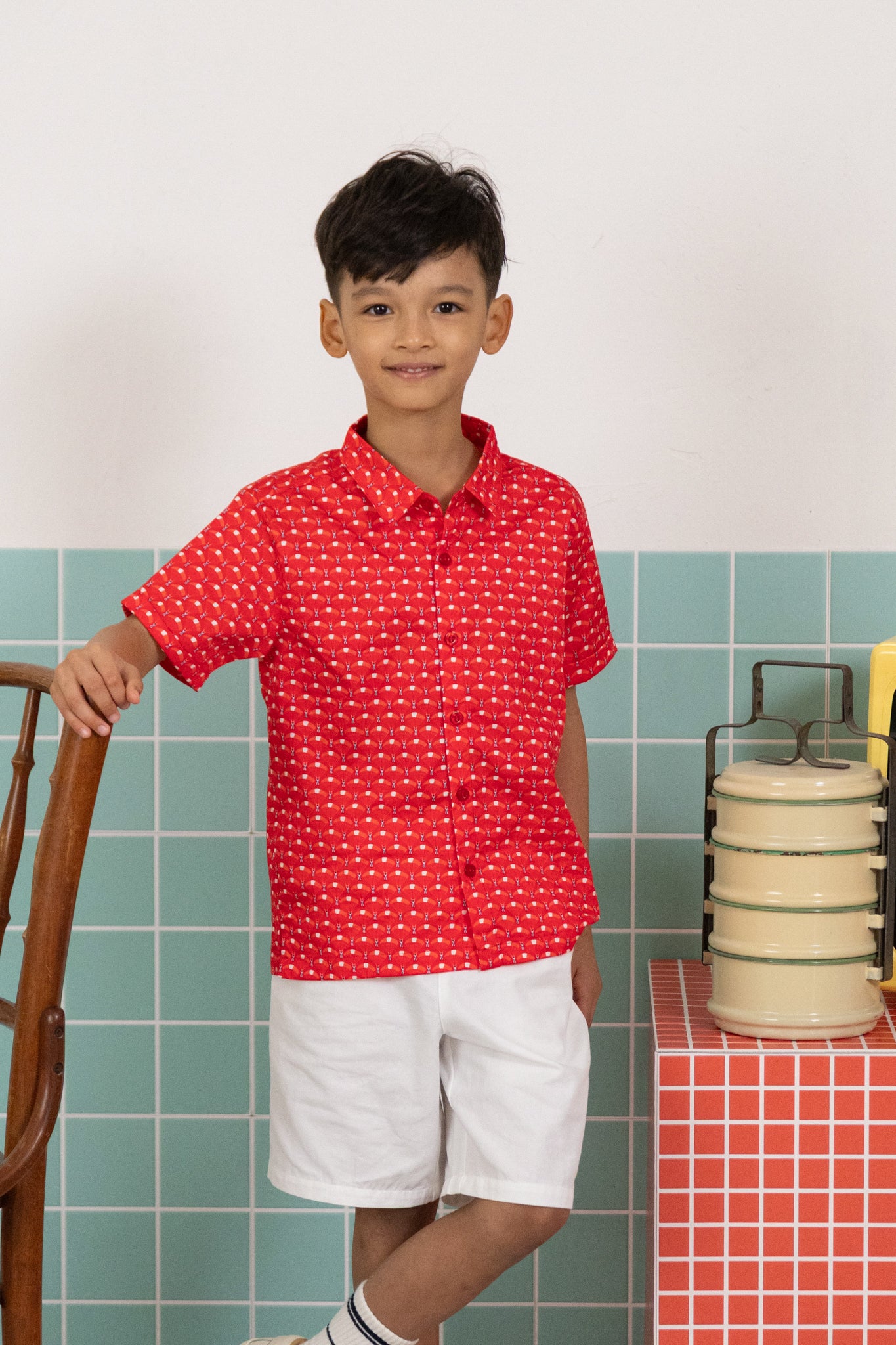 Little Man Shirt - Skyla Red
