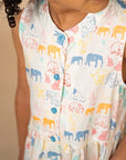 Maya Dress - Colourful Elephants