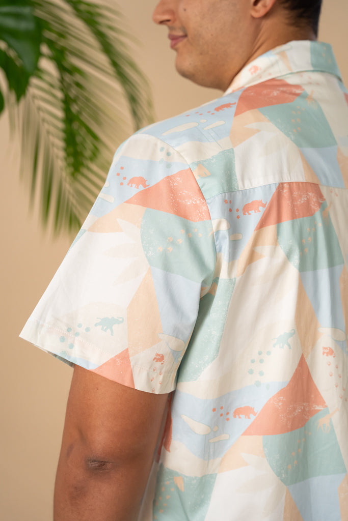 Men&#39;s Hawaiian Shirt - Green Landscape