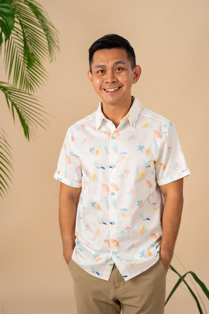 Men&#39;s Shirt - White Wilderness