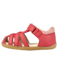 Bobux Mineral Red & Rose Cross Jump Sandals Step Up