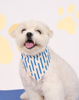 Pet Bandana - Navy Terrier Plaids / Paw Stripes | The Elly Store