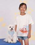 Pet Bandana - Navy Terrier Plaids / Paw Stripes | The Elly Store