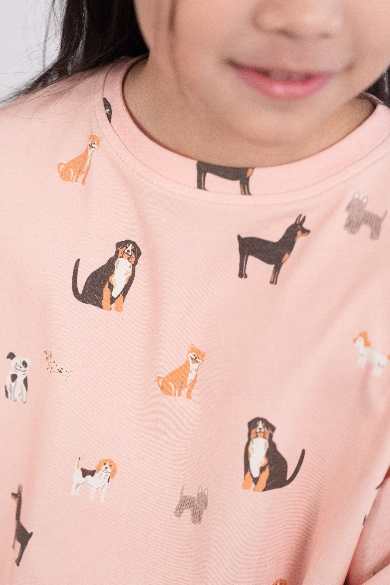 Crop Tee - Pink Doggies