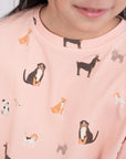 Crop Tee - Pink Doggies
