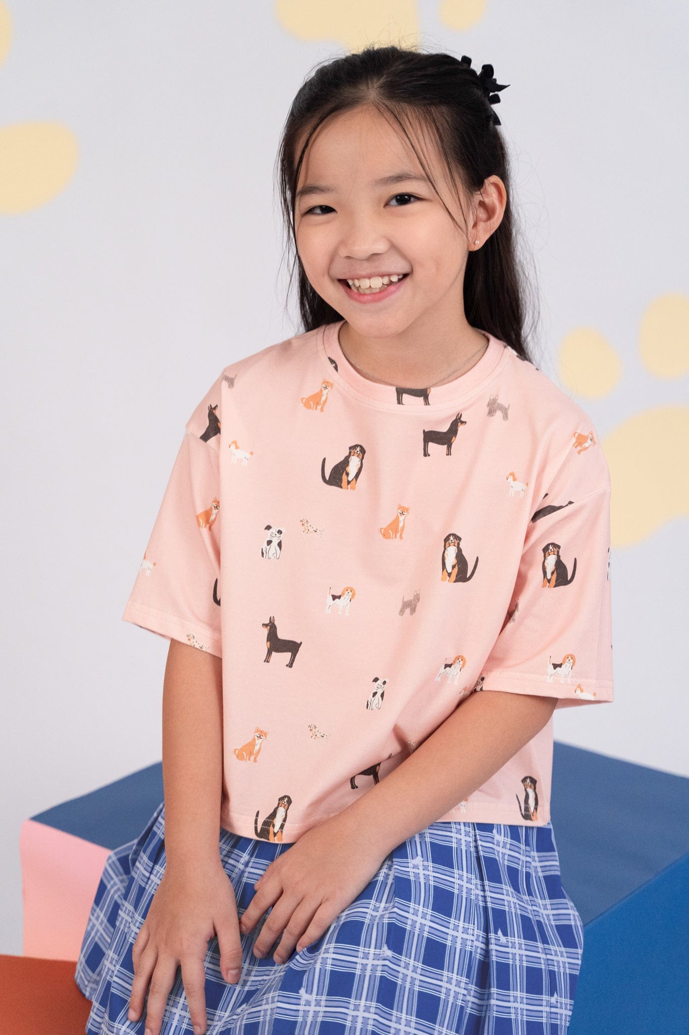 Crop Tee - Pink Doggies