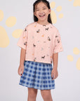 Crop Tee - Pink Doggies