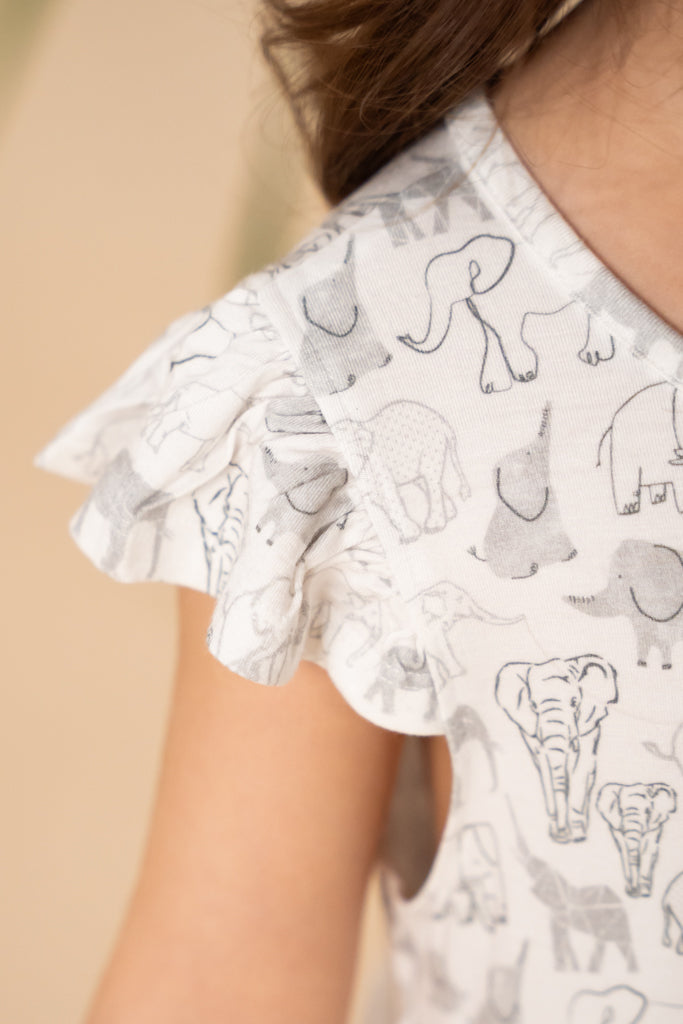 Piper Dress - Grey Elephant Families