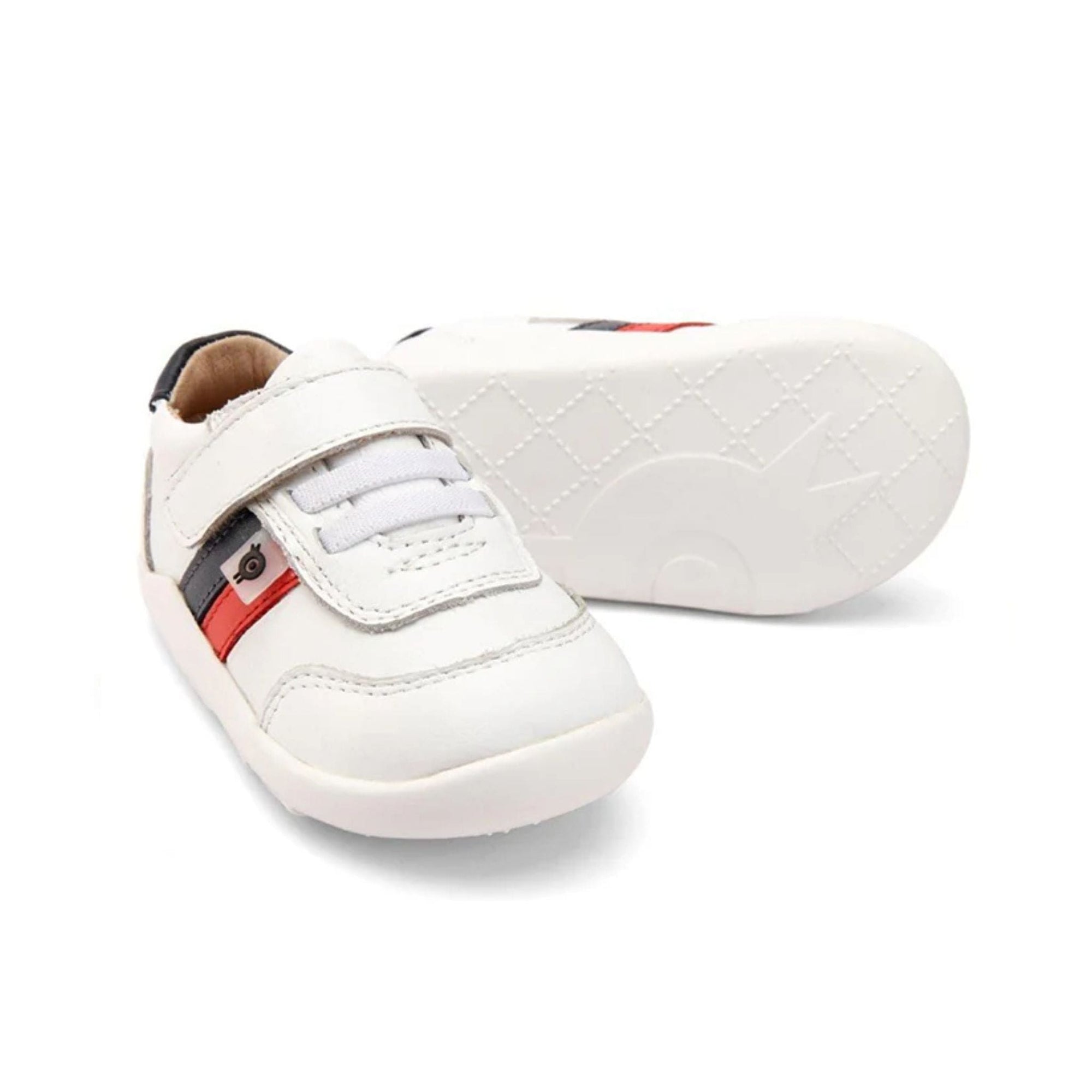 Old Soles Play Ground - Snow / Navy / Bright Red