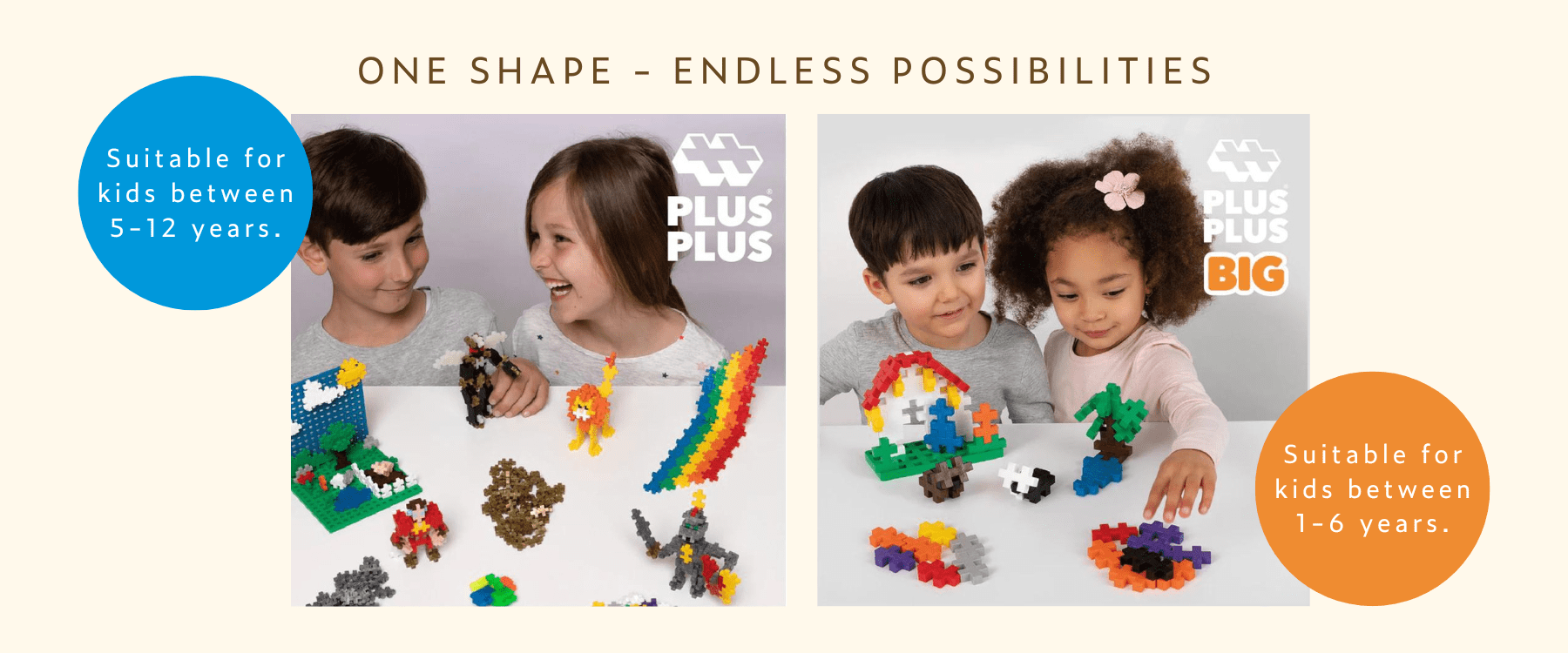 Building toy sets for kids, ages 1-12.