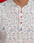 Men's Mandarin-collared Polo Tee - Zodiac Mahjong
