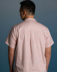 Men's Mandarin-collared Shirt - Mickey Honeycomb Tiles