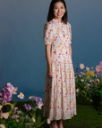 Ladies Gwen Dress - Colourful Chrysanthemums