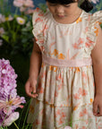 Aria Dress - Cream Orchid Garden