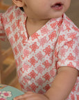 Mandarin-collared Polo Romper - Knotty Snake