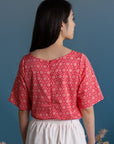 Ladies Kelly Top - Red Honeycomb Tiles