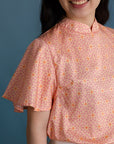 Ladies Amanda Top - Pink Honeycomb Tiles