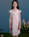 Girls' Flutter Nightgown - Lilac Floral Rapunzel