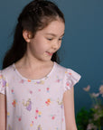 Girls' Flutter Nightgown - Lilac Floral Rapunzel