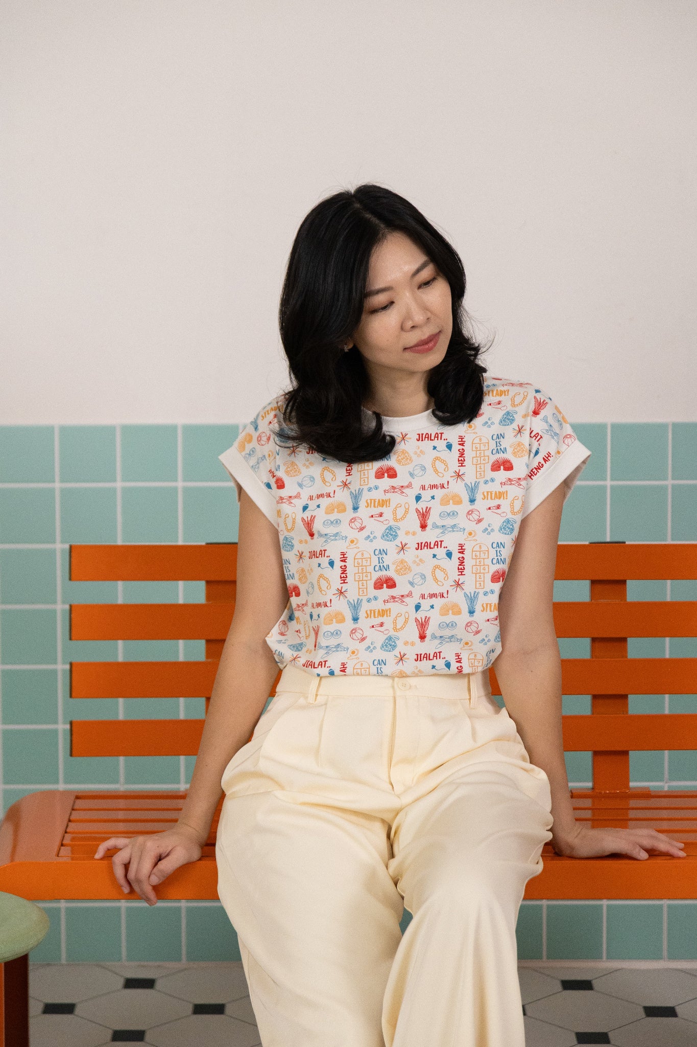 The Elly Store | Ladies Agnes Tee - Childhood Games