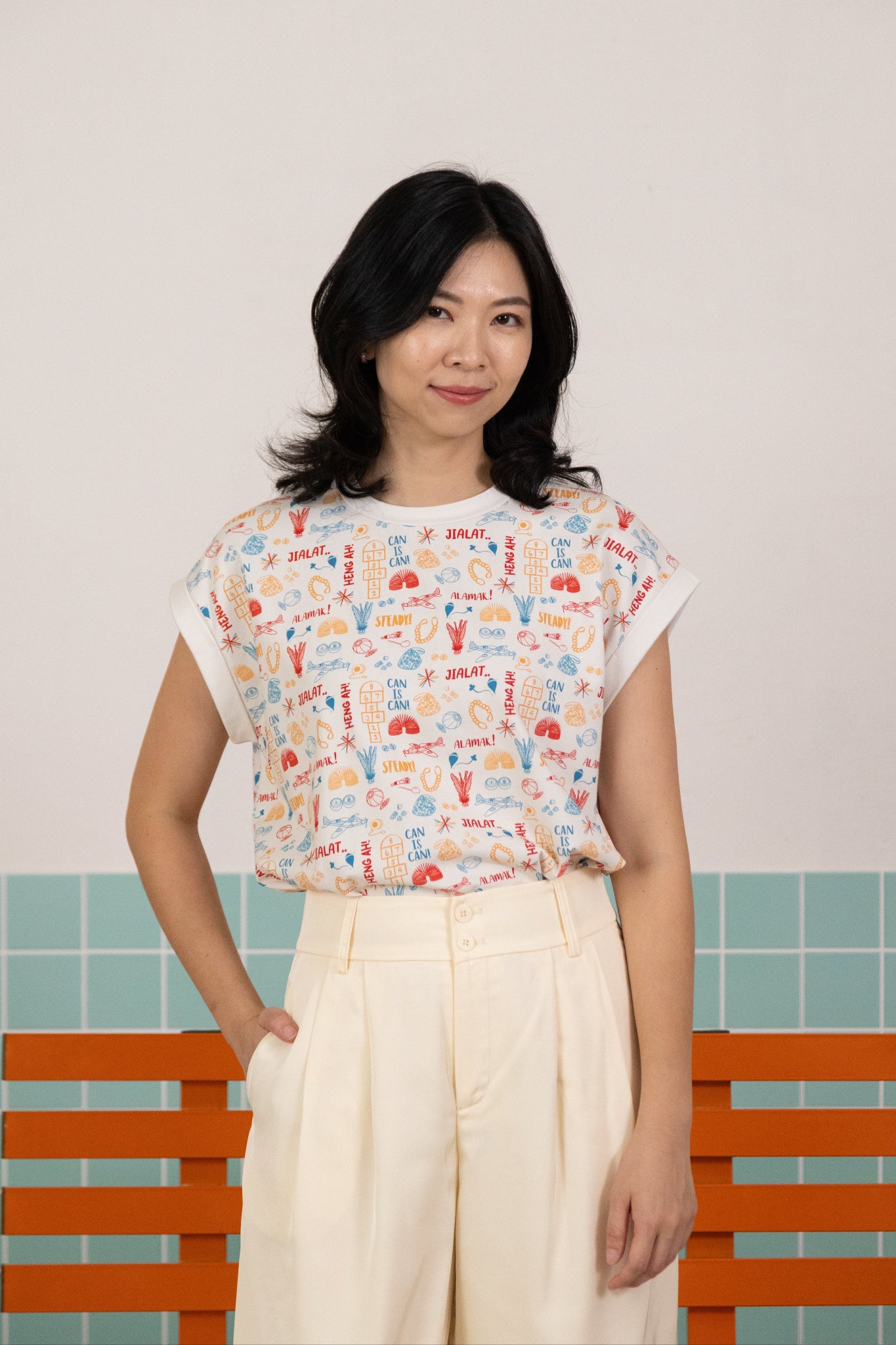 The Elly Store | Ladies Agnes Tee - Childhood Games