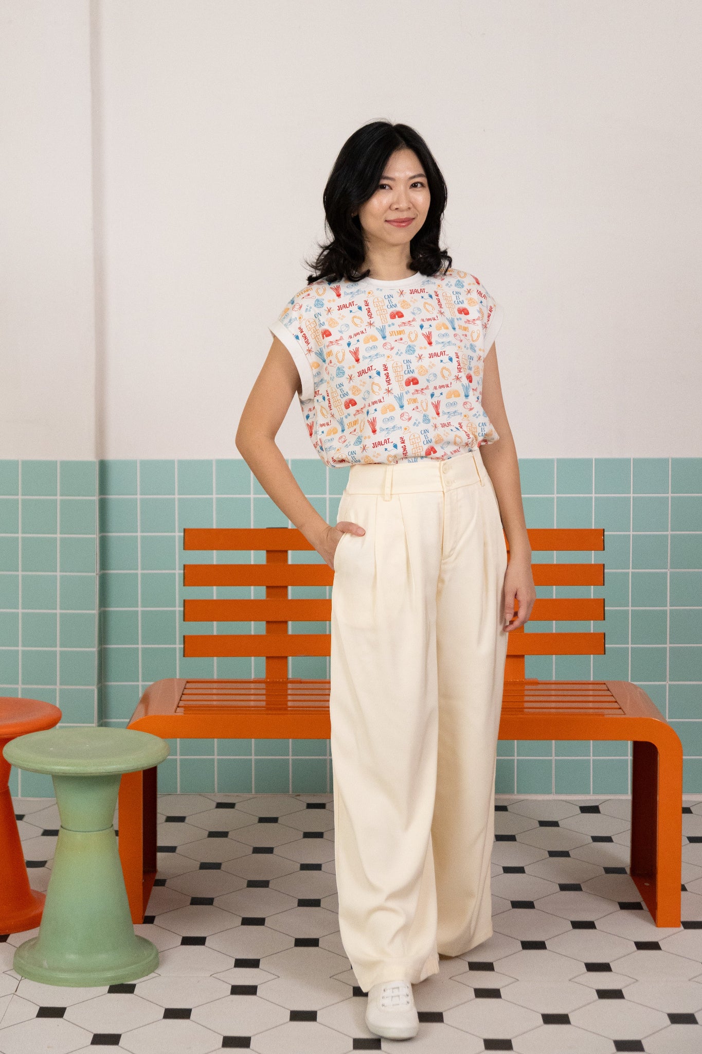 The Elly Store | Ladies Agnes Tee - Childhood Games