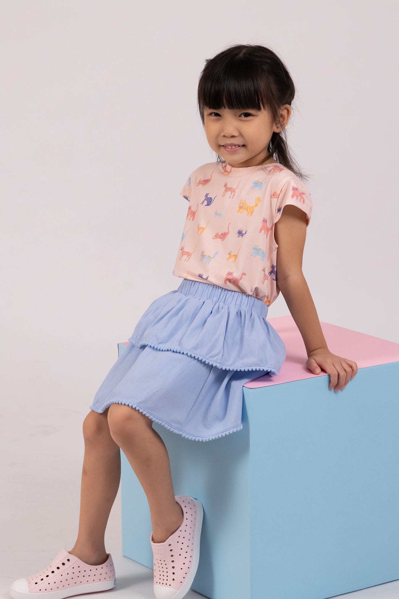 Camry Skirt - Chambray Blue