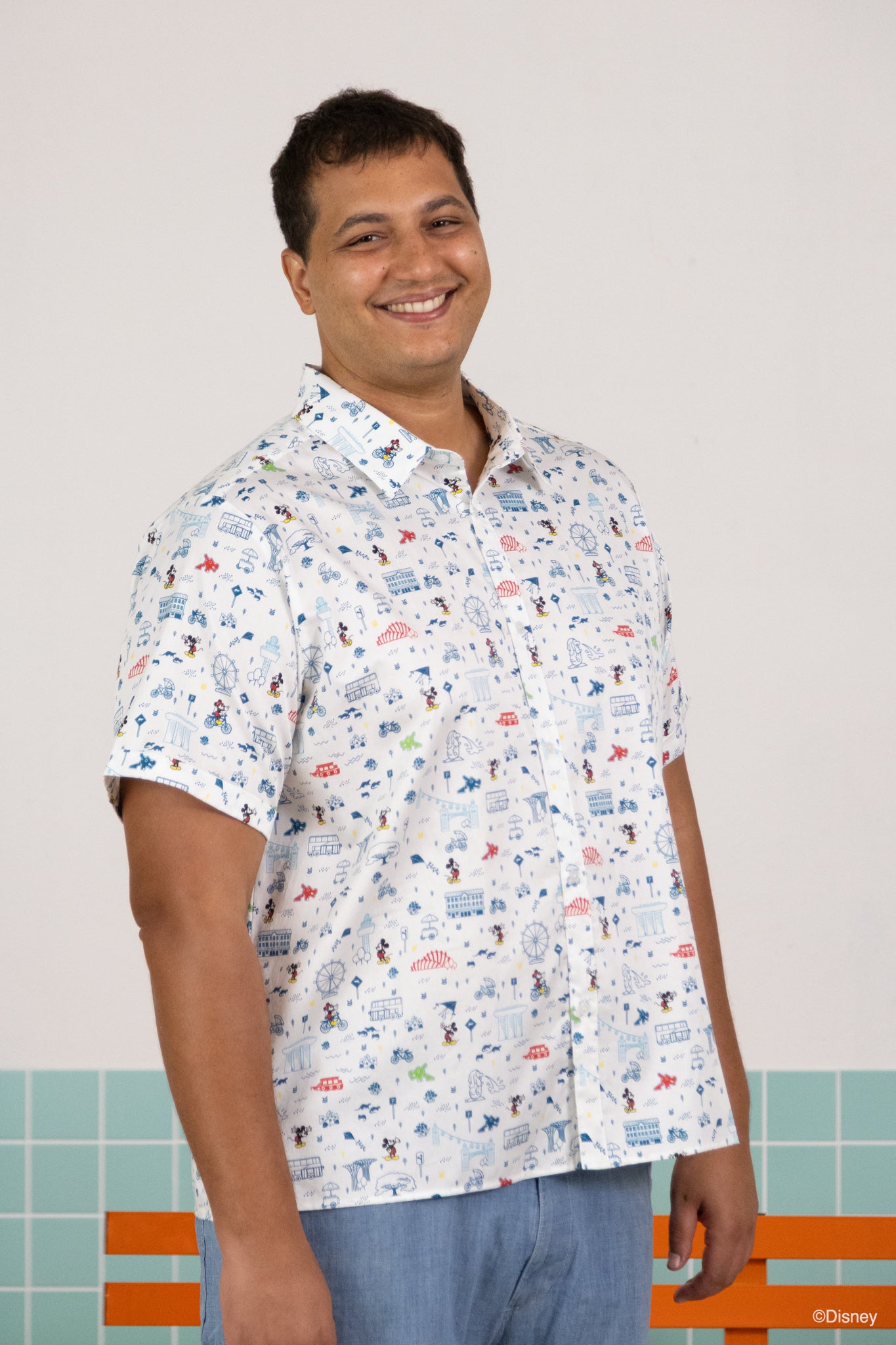 The Elly Store | Men's Shirt - Rainbow Road Trip Mickey