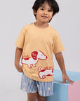 Terry Shorts - Paw Stripes