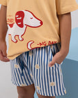 Terry Shorts - Paw Stripes