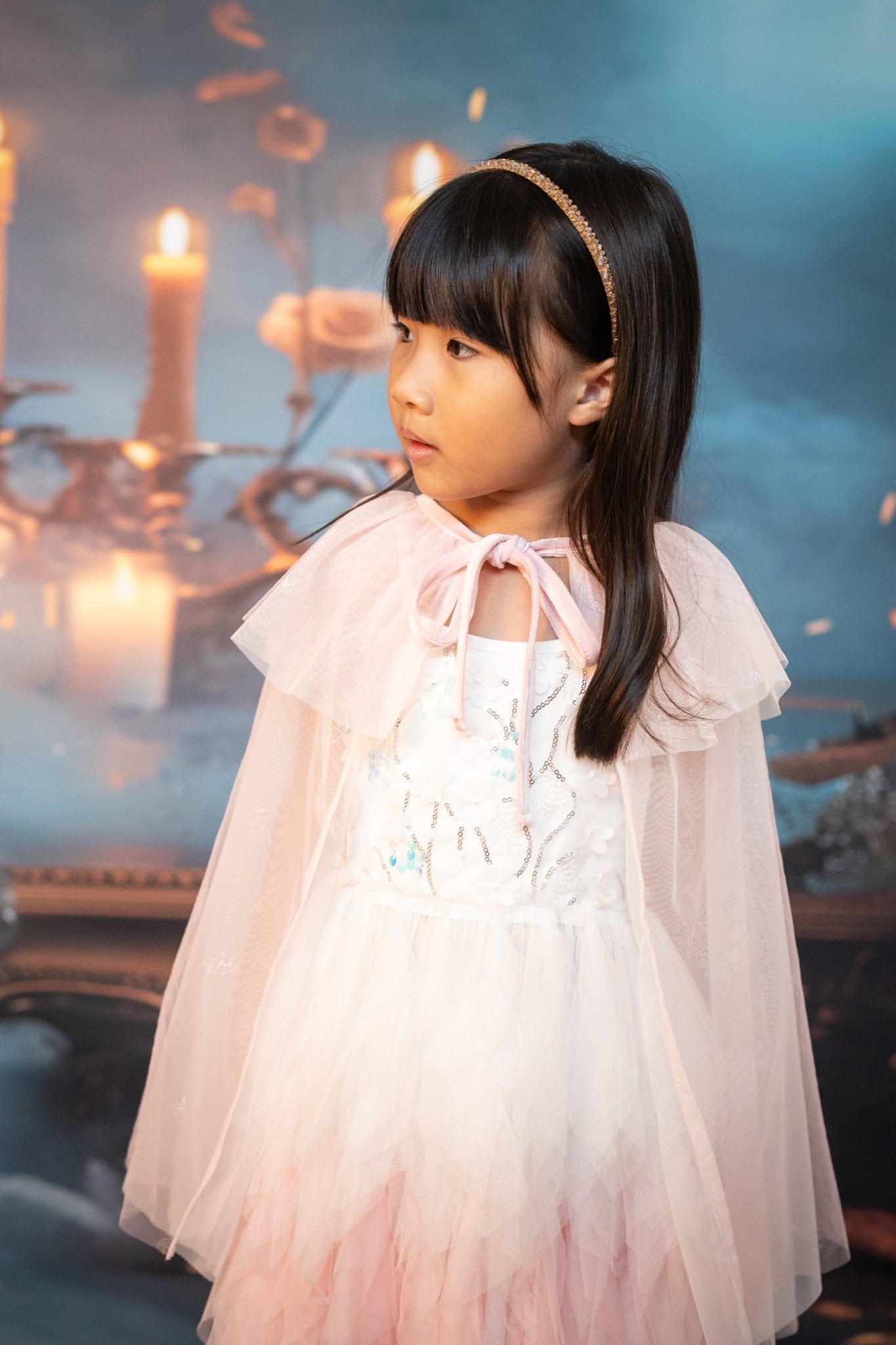 Tulle Cape - Pink Tiaras | The Elly Store
