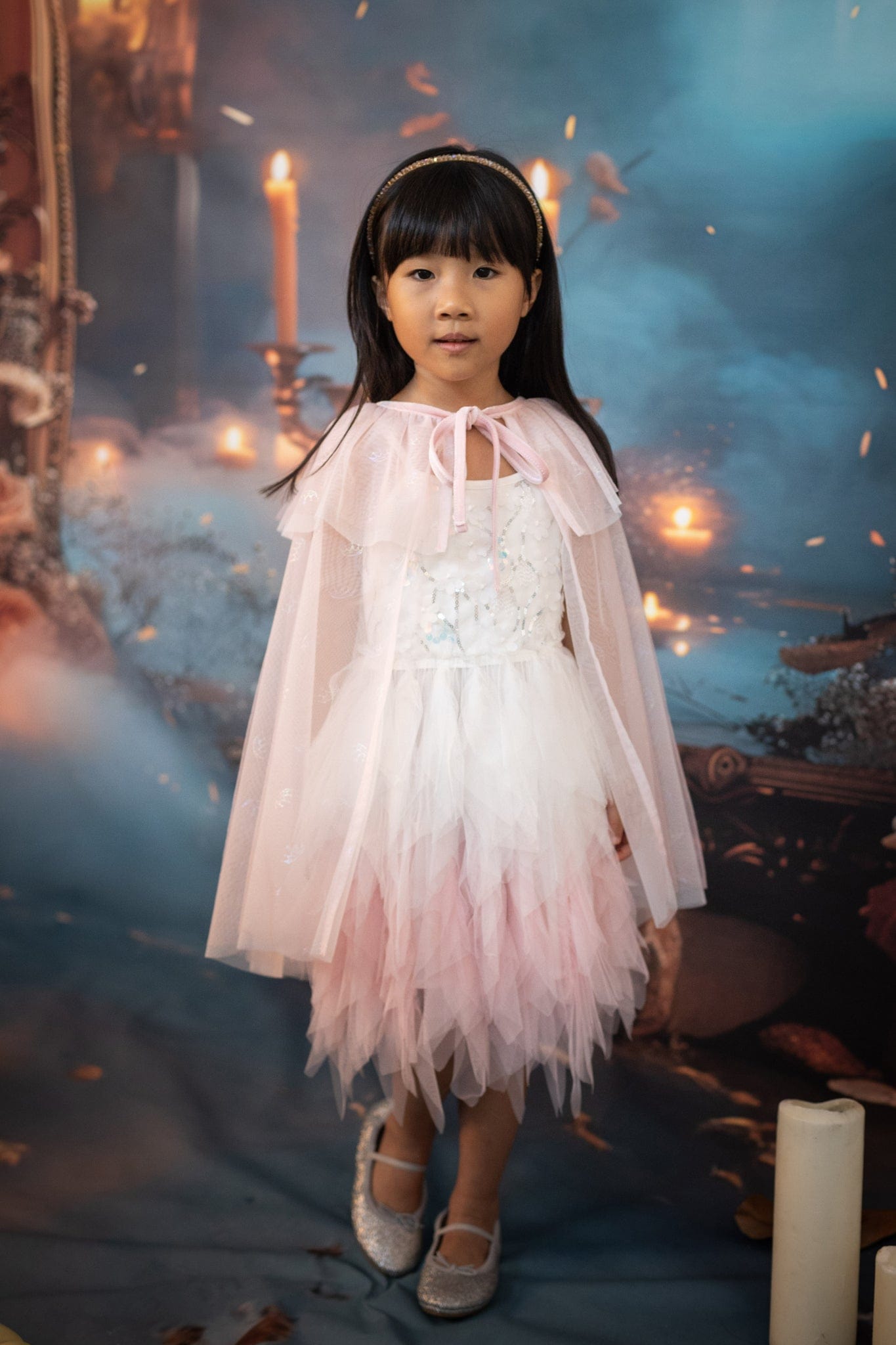 Tulle Cape - Pink Tiaras | The Elly Store