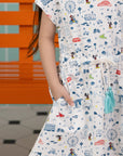 The Elly Store | Hayley Dress - Rainbow Road Trip Mickey