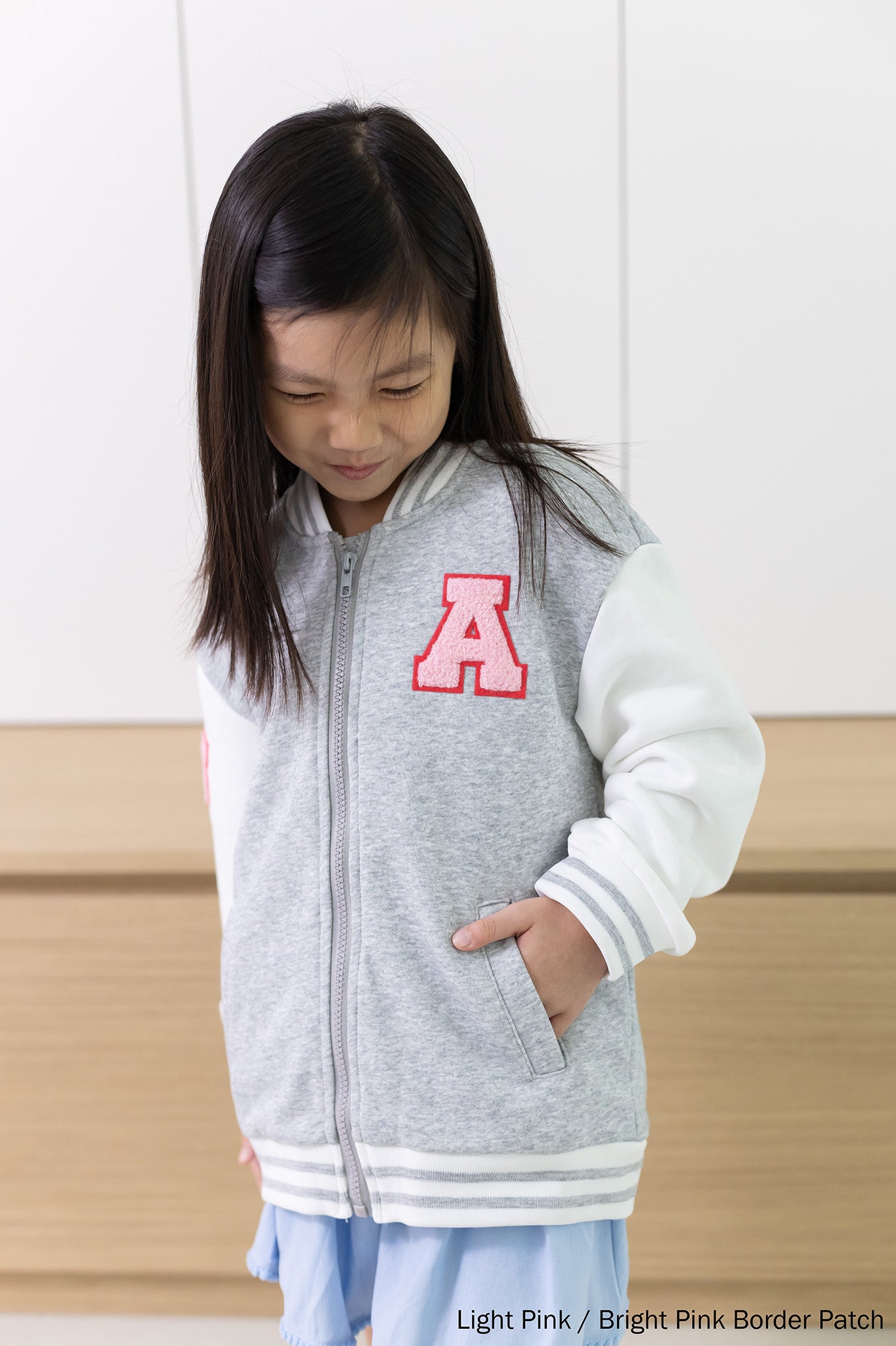 Personalisable Grey Bomber Jacket | The Elly Store