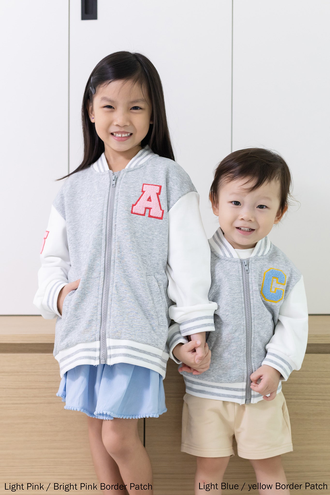 Personalisable Grey Bomber Jacket | The Elly Store