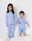 Long-Sleeve Pyjamas Set - Blue Hot Dogs