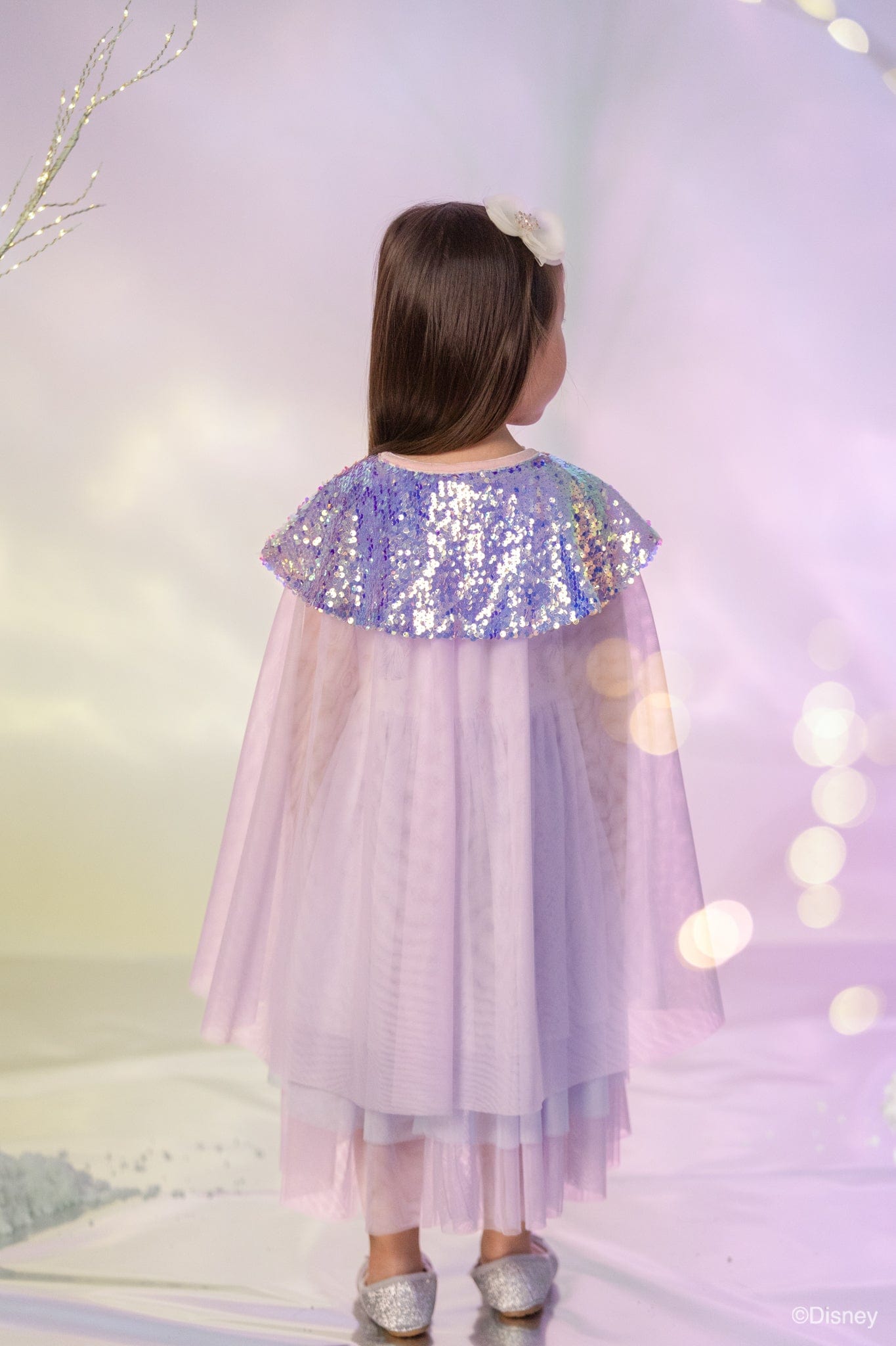 Sequin Tulle Cape - Lilac Shimmer | The Elly Store