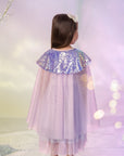 Sequin Tulle Cape - Lilac Shimmer | The Elly Store
