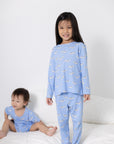 Long-Sleeve Pyjamas Set - Blue Hot Dogs