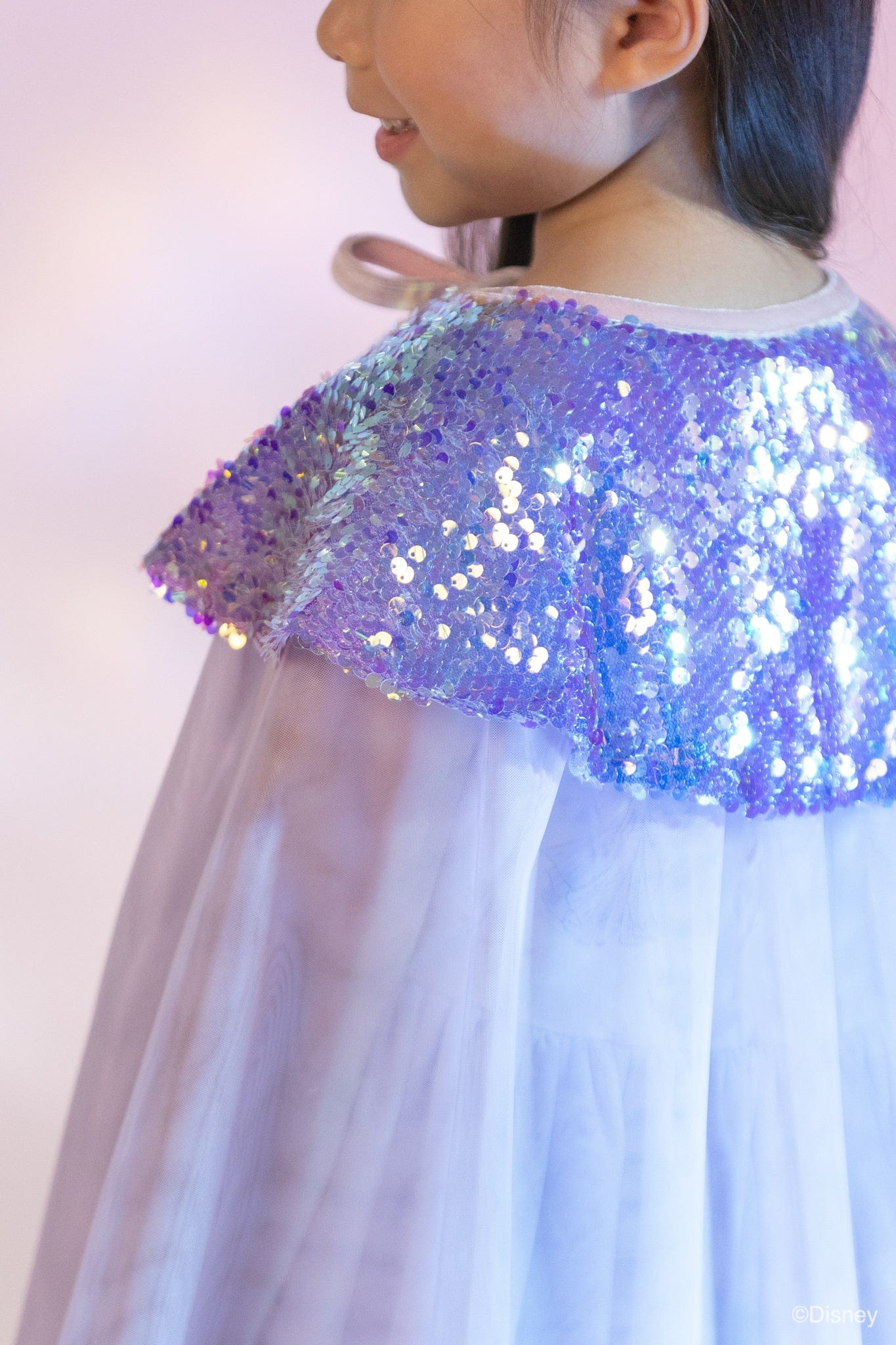 Sequin Tulle Cape - Lilac Shimmer | The Elly Store