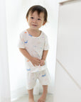Short-Sleeve Pyjamas Set - Colourful Sea Creatures | The Elly Stor