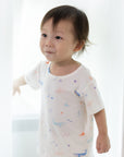 Short-Sleeve Pyjamas Set - Colourful Sea Creatures | The Elly Stor