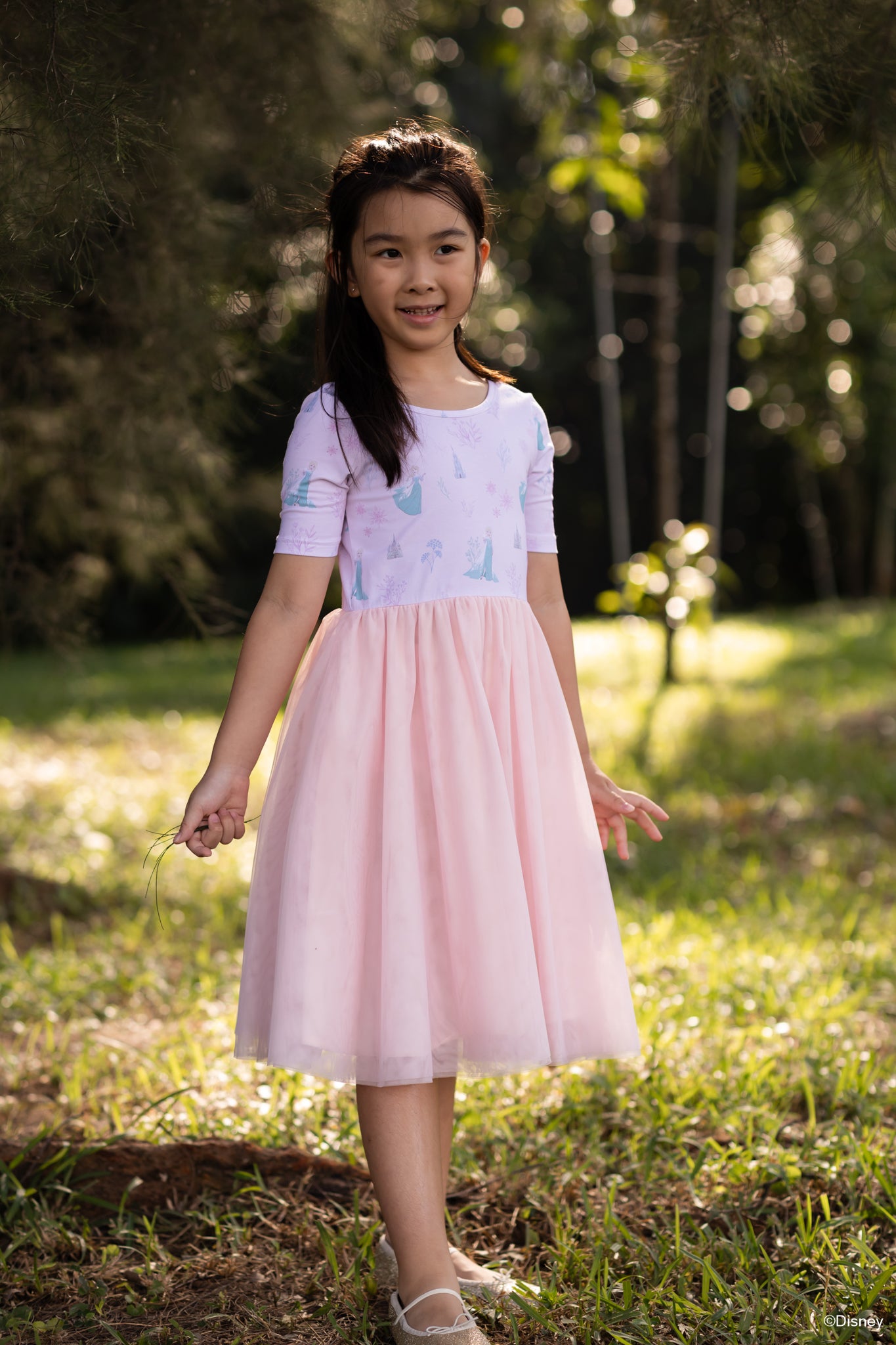 Lyla Dress Peach Floral Elsa - Disney