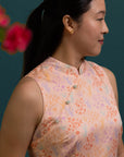 Ladies Alexis Cheongsam - Pink Floral Bamboo