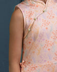 Wrap Cheongsam - Pink Floral Bamboo