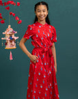 Sasha Dress - Red Vases