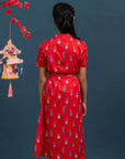 Sasha Dress - Red Vases