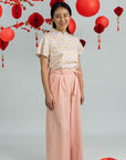 Ladies Marie Top - Cream Lucky Coins