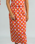Ladies Amber Skirt - Red Lucky Coins
