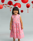 Luna Cheongsam - Pink Floral Lanterns